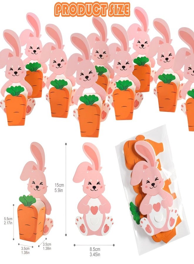 بيسماهير مجموعة علب هدايا عيد الفصح من BASEMMAHER، ٢٠ قطعة، تتضمن علب حلوى على شكل أرنب وجزر وبسكويت وشوكولاتة، وسلة بيض ثلاثية الأبعاد على شكل أرنب، مثالية لحفلات الربيع، وحفلات عيد الفصح، وتزيين حفلات أعياد الميلاد، ومستلزمات التوزيعات. - Image 2